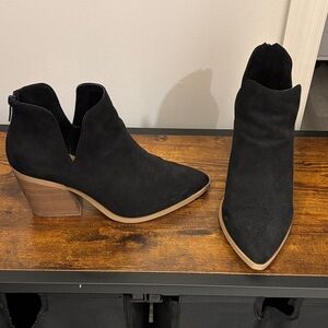 TORRID Black Suede Ankle Boots